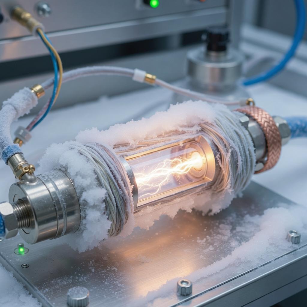 AI Generated concept of an electrical current running indefinitely in a superconductor