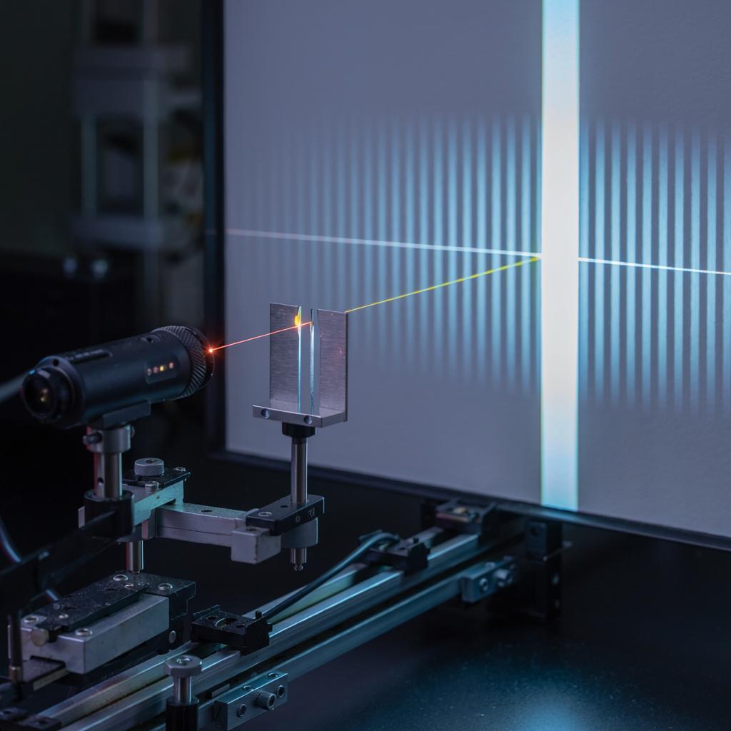 AI Generated concept of the double slit science experiment