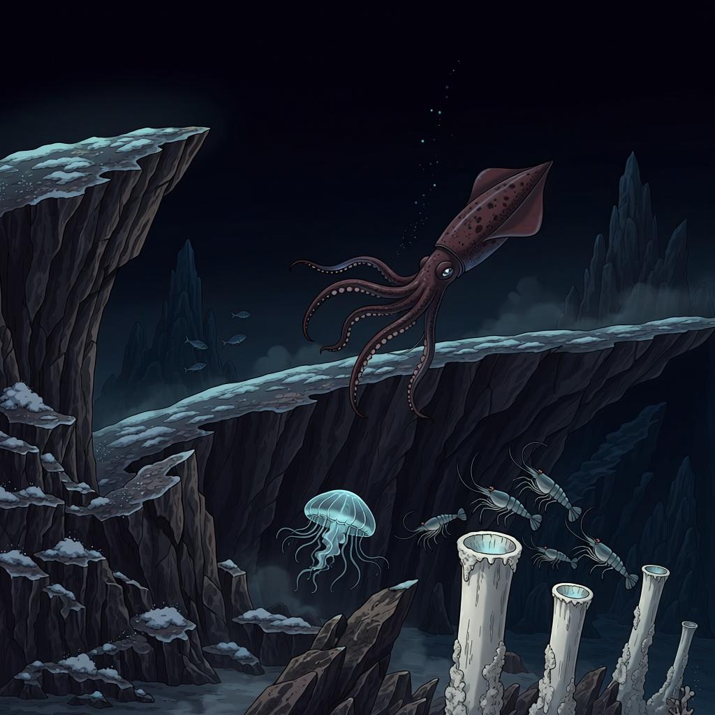 Creatures deep in the ocean